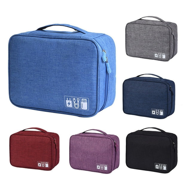Electronics Accessories Organizer Travel Storage Hands Bags Cable USB Drive Case 